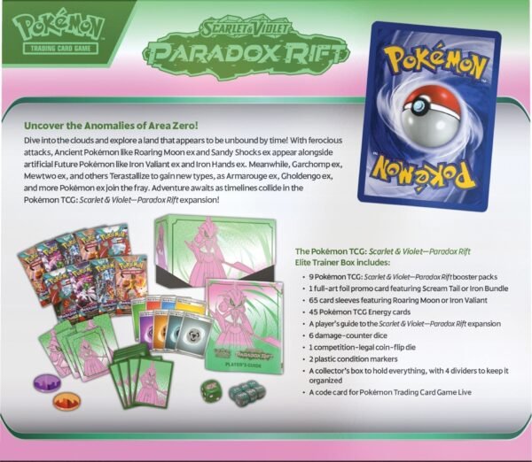 Hot Sale : Scarlet & Violet: Paradox Rift - Elite Trainer Box (Iron Valiant) - Image 5